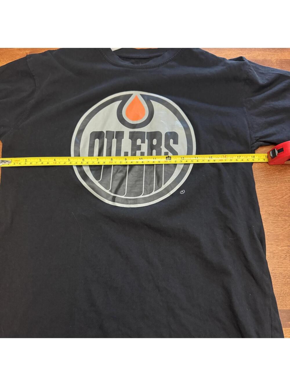 Edmonton Oilers, 47 Brand T-Shirt, Black, Mens Medium - Picture 4 of 5